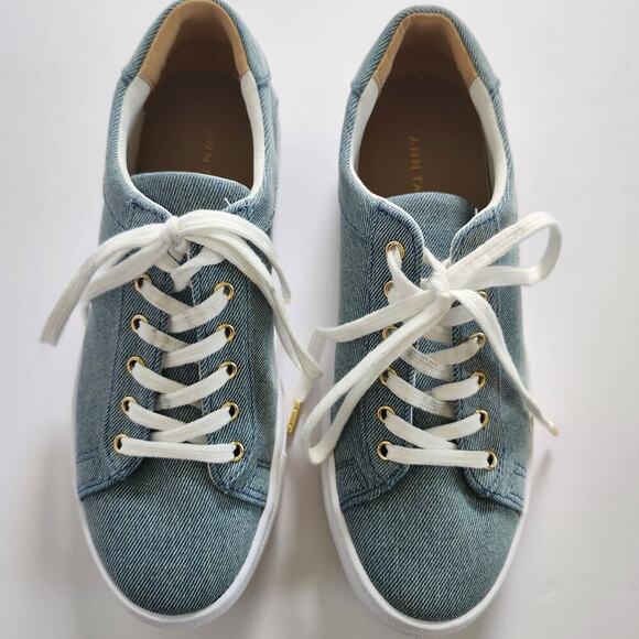 Ann Taylor Denim Sneakers Size 6.5 M - Picture 2 of 6